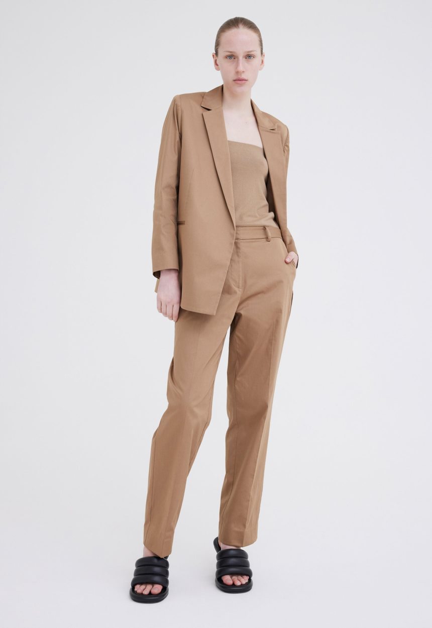 Jac + Jack Chapelle Cotton Sateen Pant - Upstate Tan